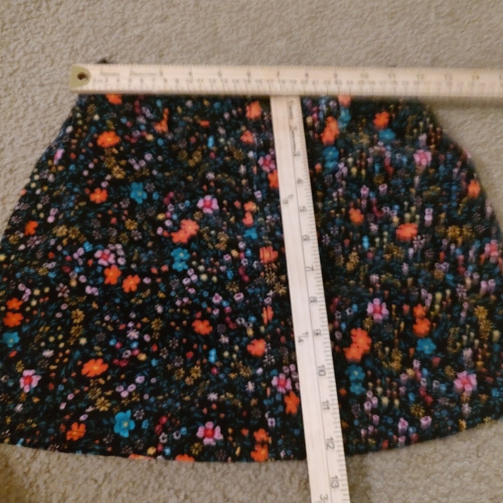 Unbranded Floral Mini Skirt Womens M Black Multicolor Excellent A-Line Boho